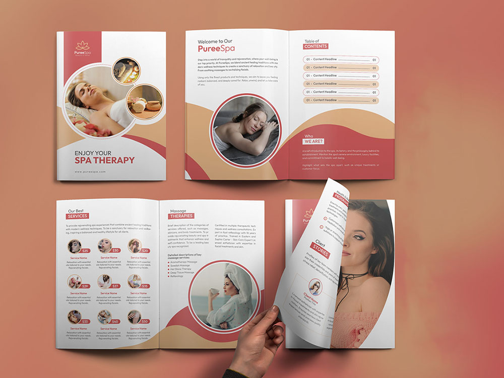 Mẫu Brochure Spa, Làm Đẹp Sang Trọng