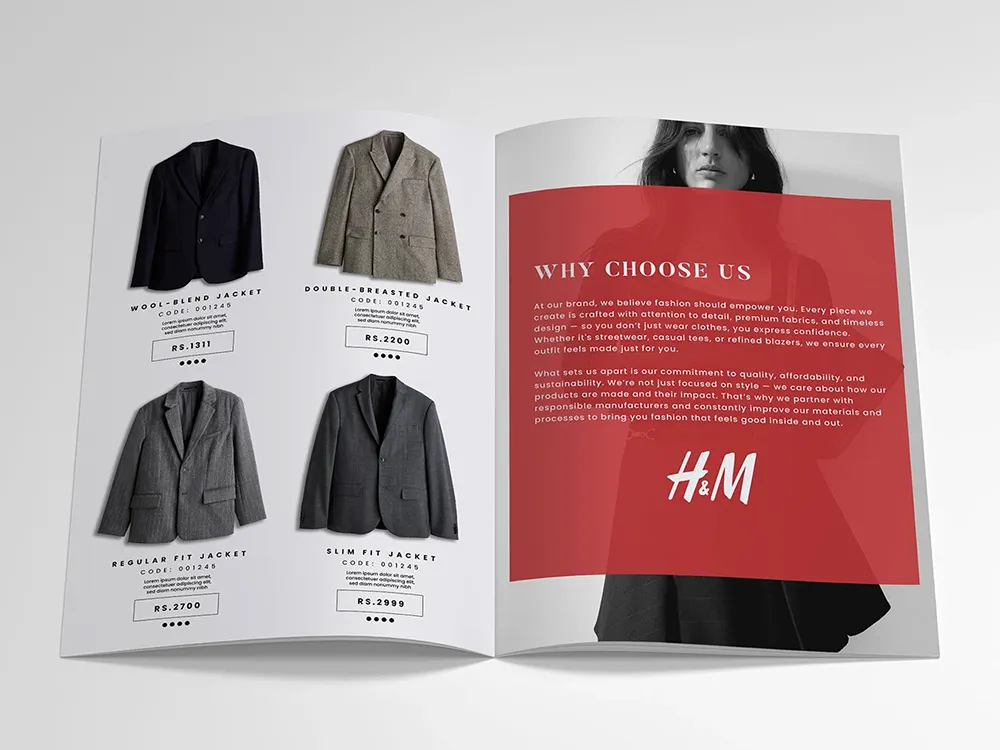 Gợi ý nội dung trong một cuốn brochure thời trang