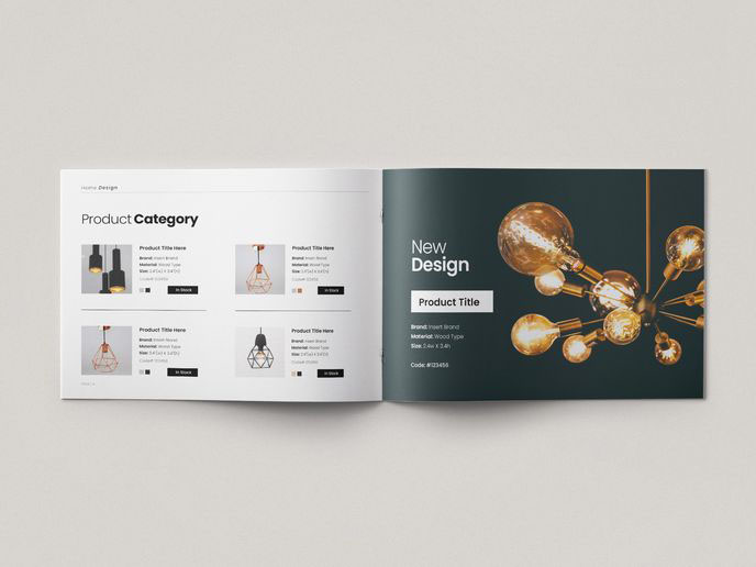 Mẫu catalogue tối giản