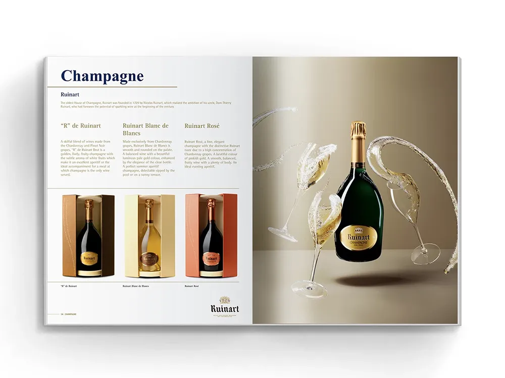 Brochure rượu hiện đại tối giản