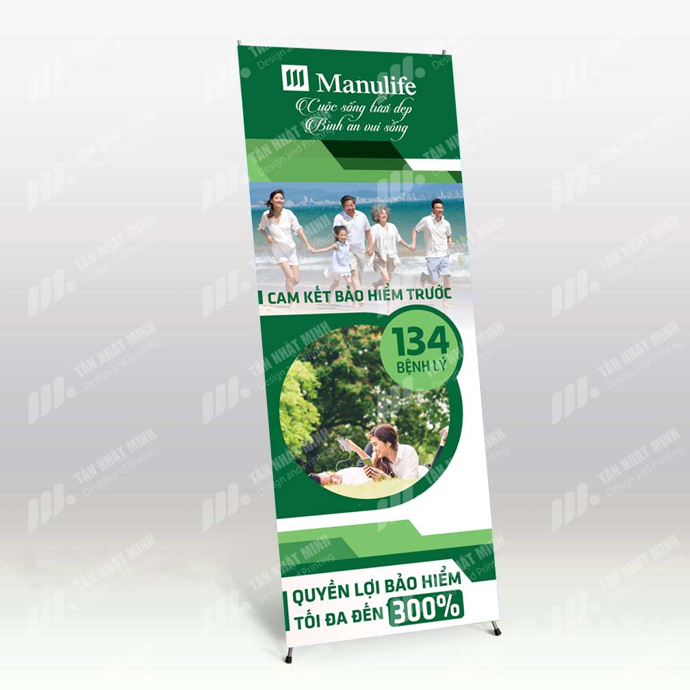 Mẫu in, thiết kế standee Manulife