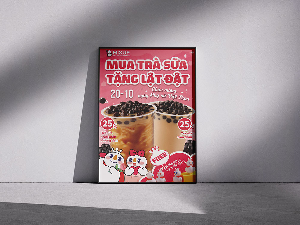 Poster trà sữa Mixue