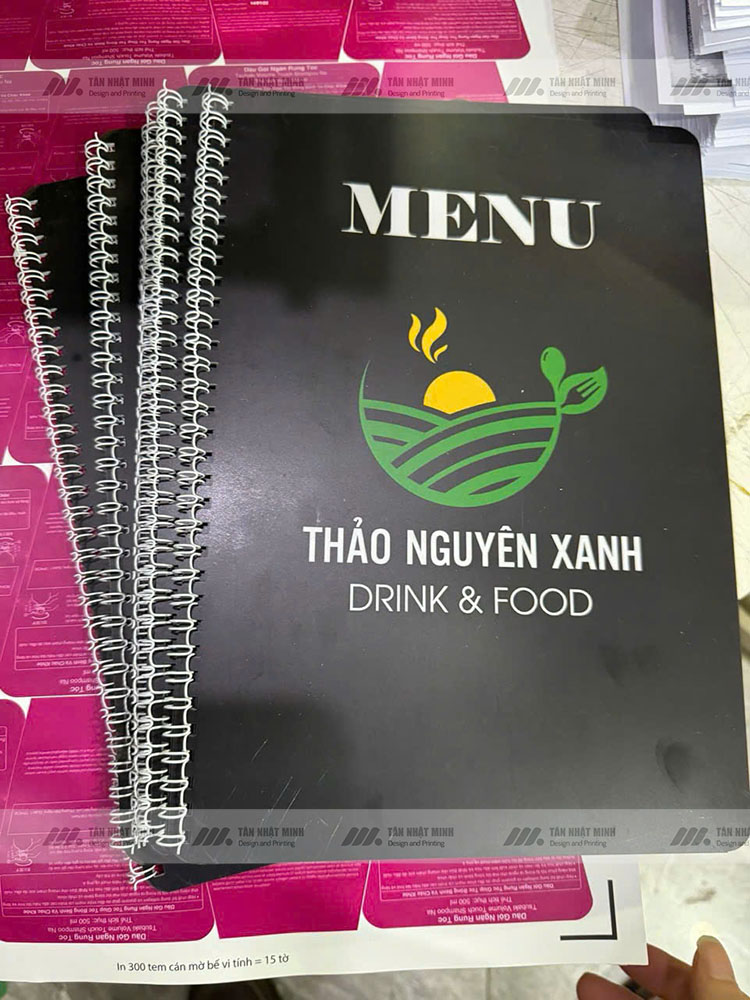 Giá in menu nhựa