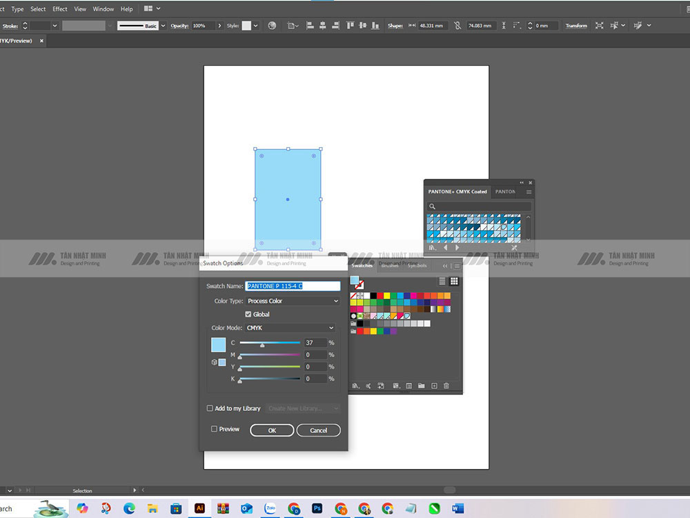 Tra mã màu Pantone trong Adobe Illustrator
