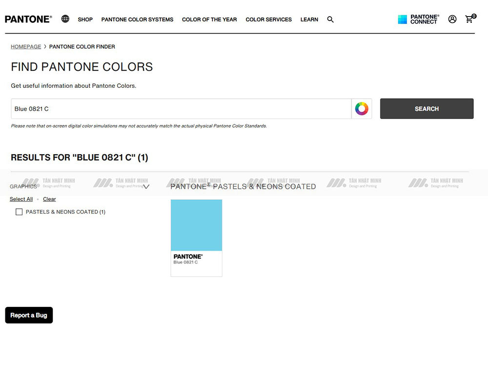 Cách tra mã màu Pantone online