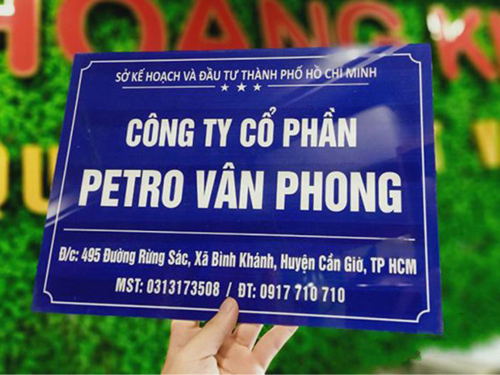 Quy định về kích thước và thông tin trên biển hiệu công ty