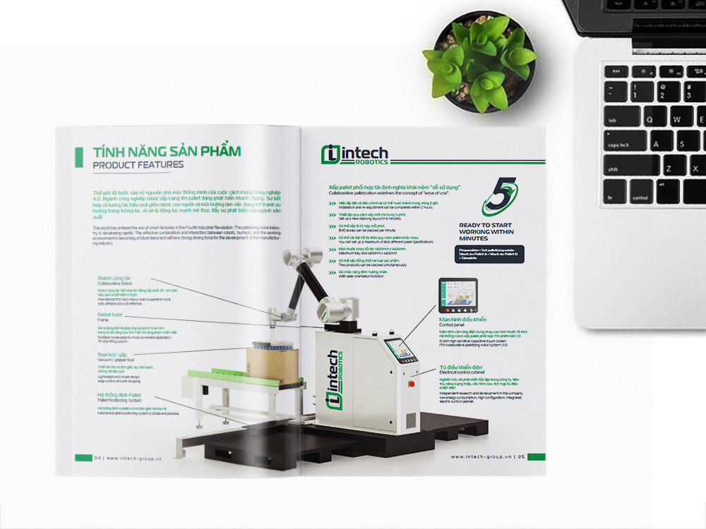 Nội dung cần có trong catalogue robot bốc xếp Intech