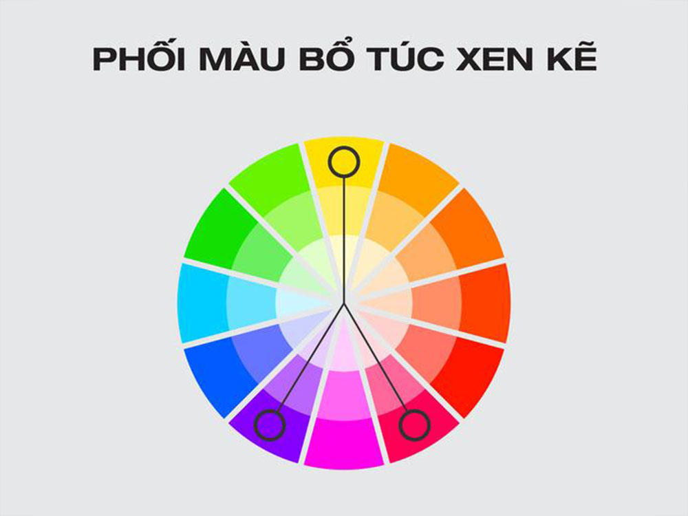 Phối màu bổ sung xen kẽ