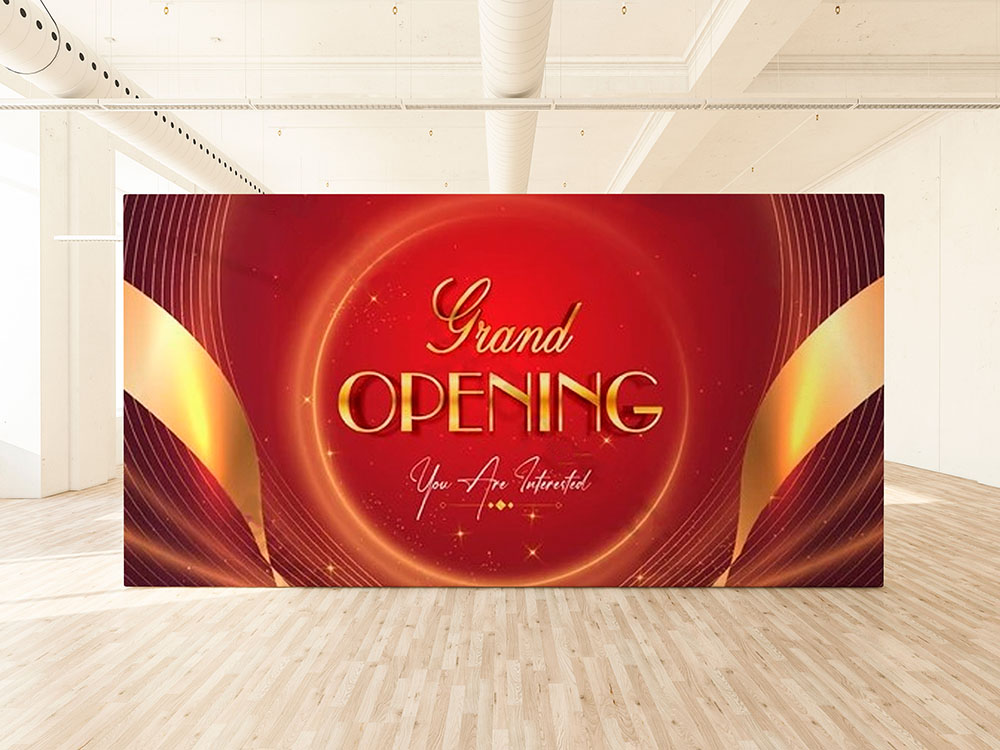 Mẫu backdrop khai trương đẹp