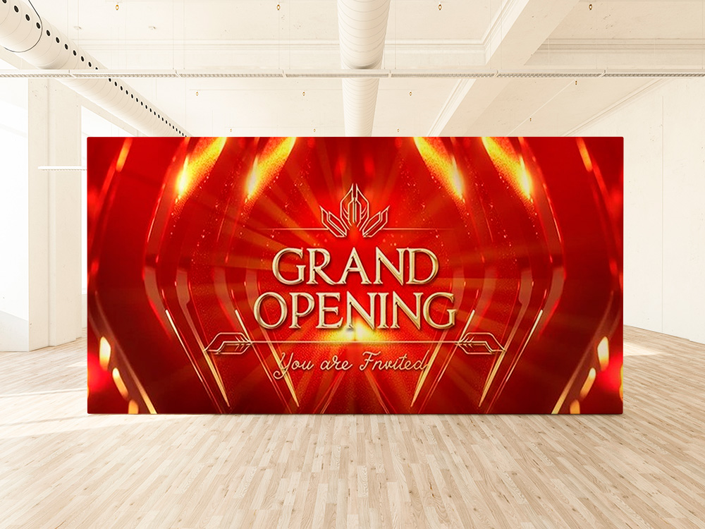 Mẫu backdrop khai trương đẹp