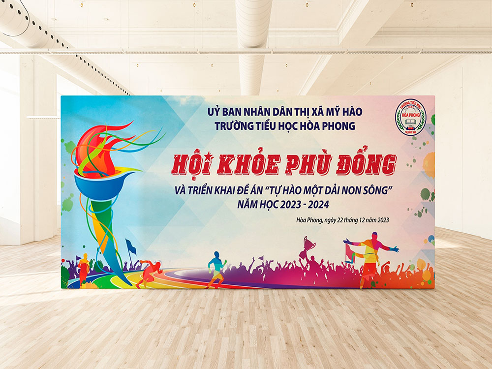 Backdrop Hội khỏe Phù Đổng