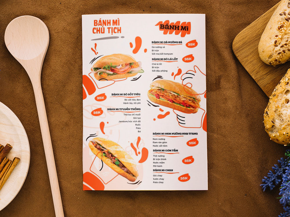 Vì sao nên đầu tư vào thiết kế menu bánh mì?