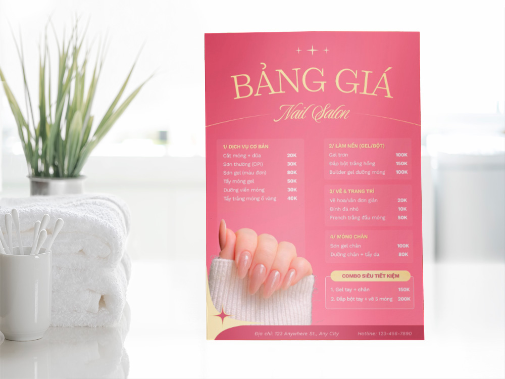 Đơn Vị Thiết Kế & In Menu Nails Spa Hàng Đầu Tại Hà Nội
