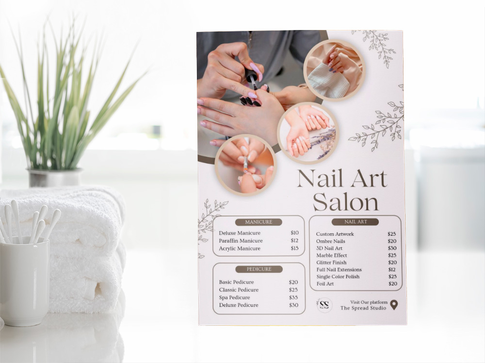 Menu Nails Art Salon – Tối Giản Và Tinh Tế