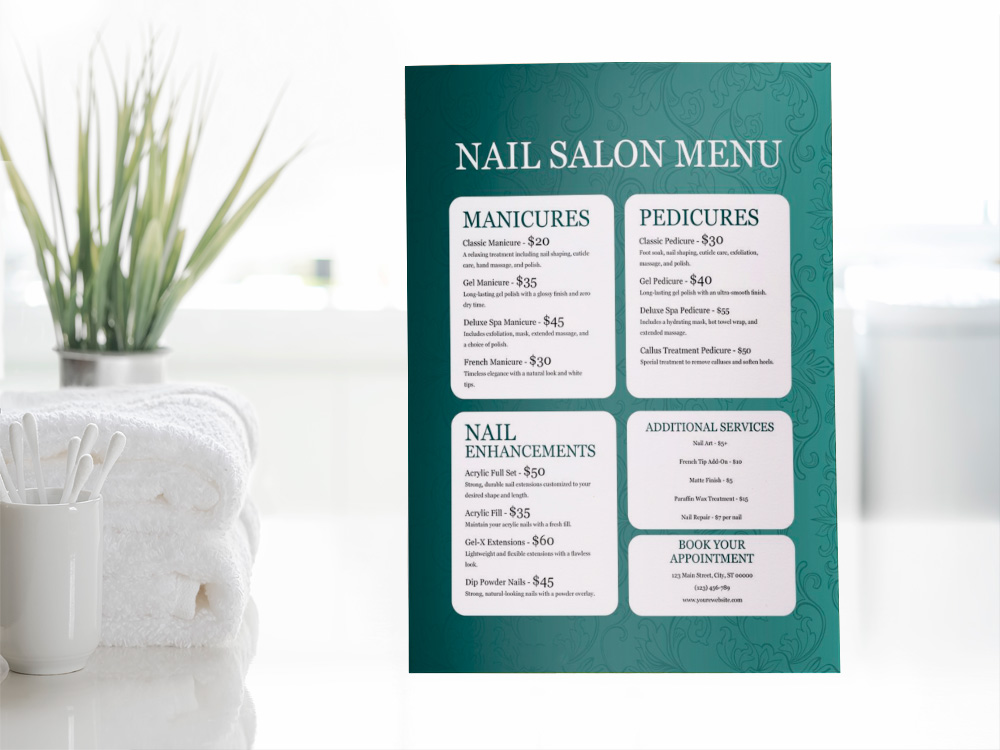 Menu Luxe Nail – Sang Trọng Và Huyền Bí
