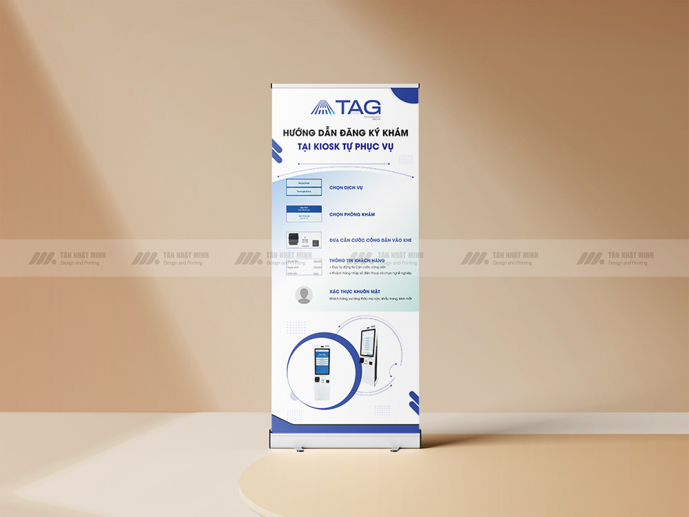 Mẫu standee hướng dẫn quy trình khám bệnh