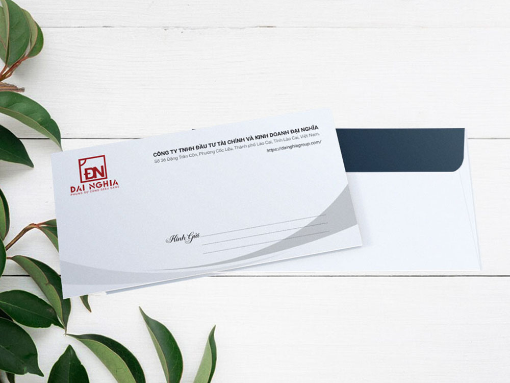 Mẫu phong bì bất động sản hiện đại