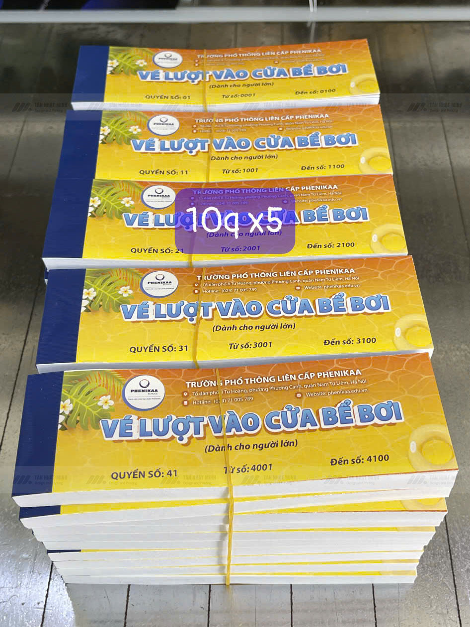 Chất Liệu In Vé Vào Cửa Bể Bơi