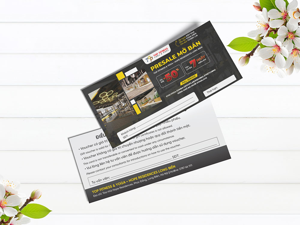 Nội Dung Cần Có Khi In Voucher Phòng Gym