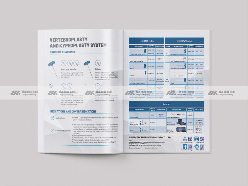 Quy cách in catalogue thiết bị y tế