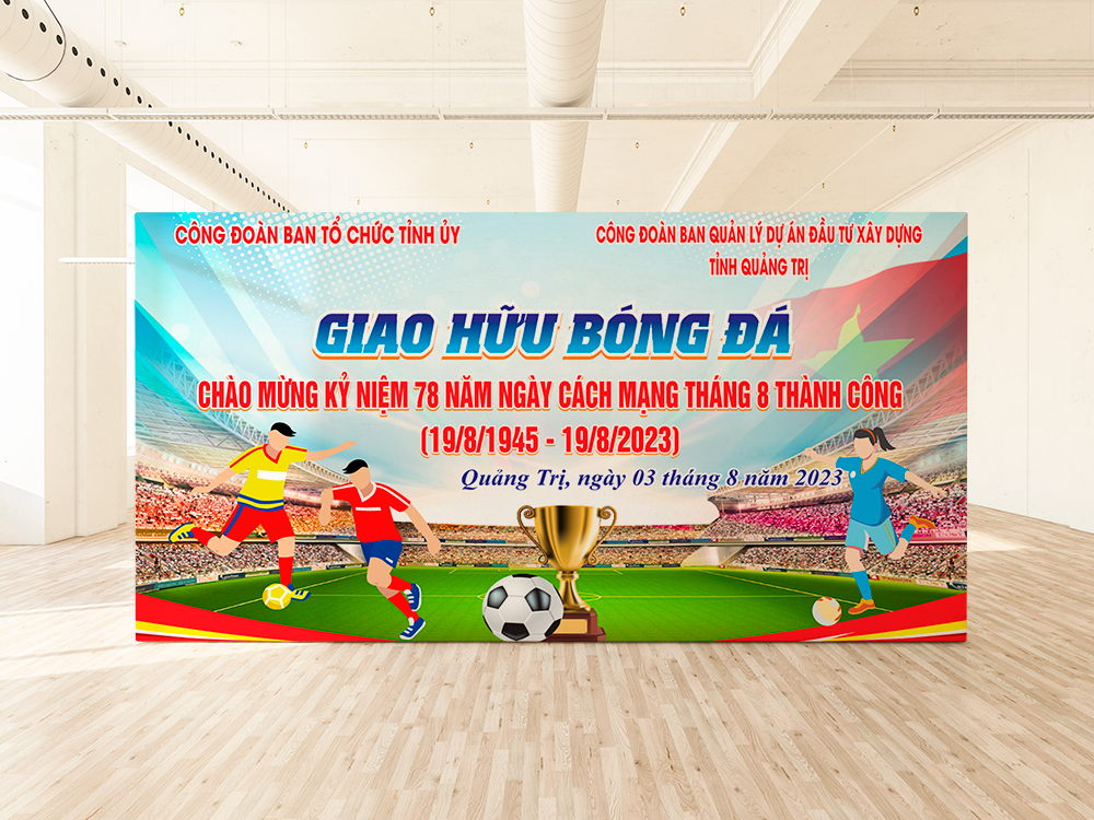 Backdrop giải bóng đá các ban ngành, công đoàn