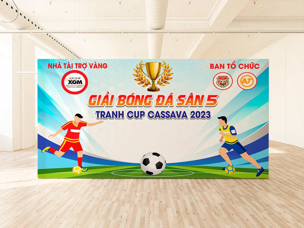 Backdrop giải bóng đá công ty, doanh nghiệp