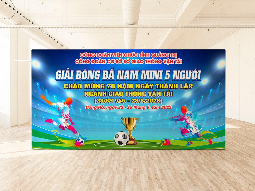 Backdrop giải bóng đá 5 người