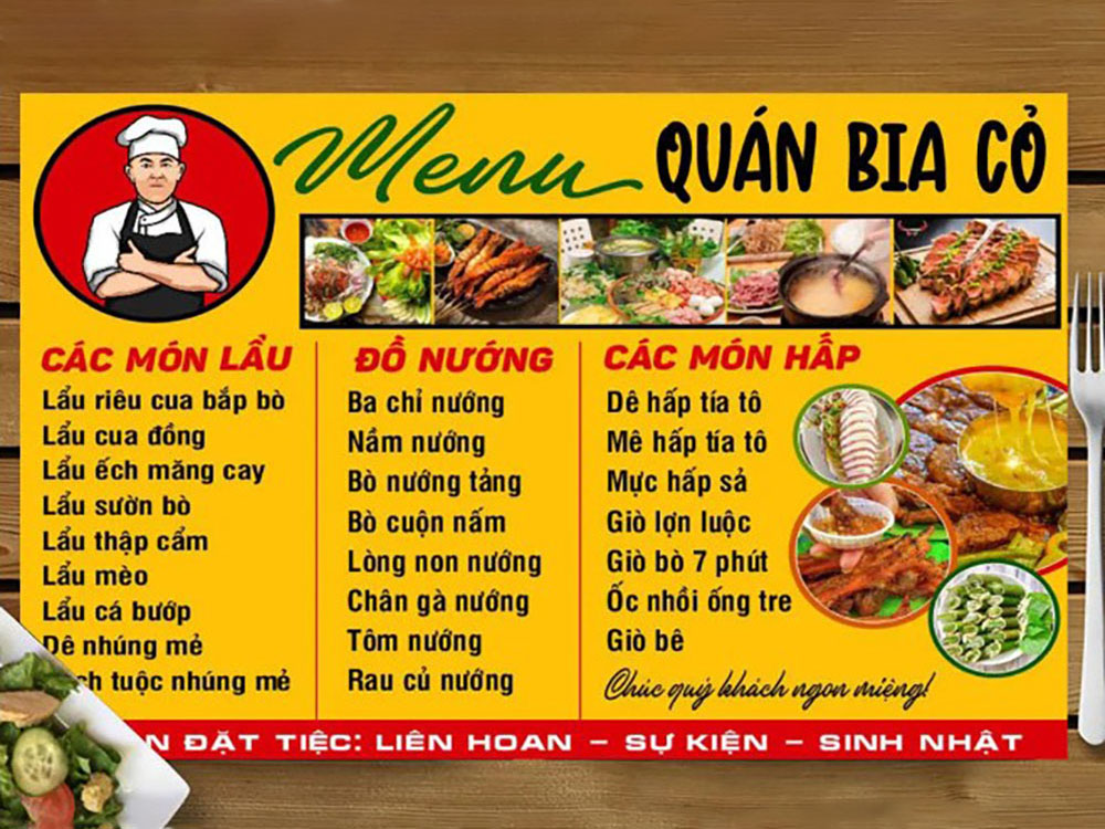 Menu Quán Nhậu Đẹp