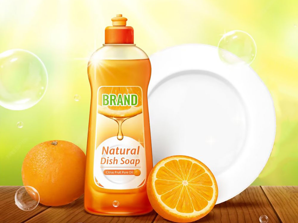 Mẫu tem nhãn nước rửa bát đẹp