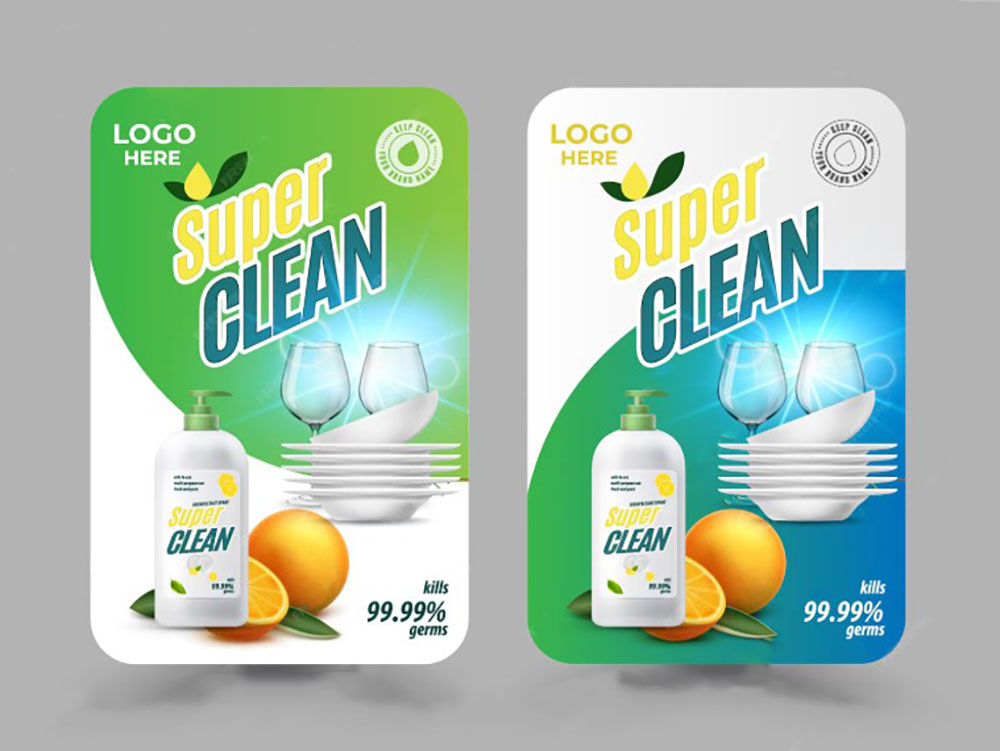 Mẫu tem nhãn nước rửa bát đẹp