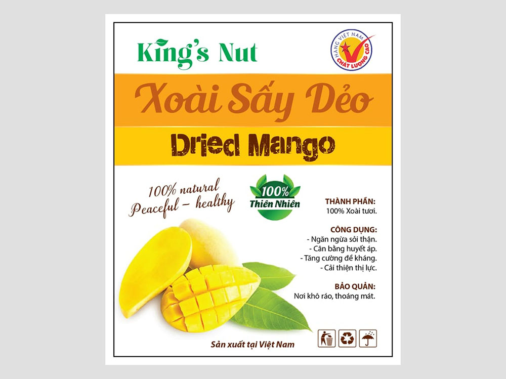 Tem xoài sấy dẻo