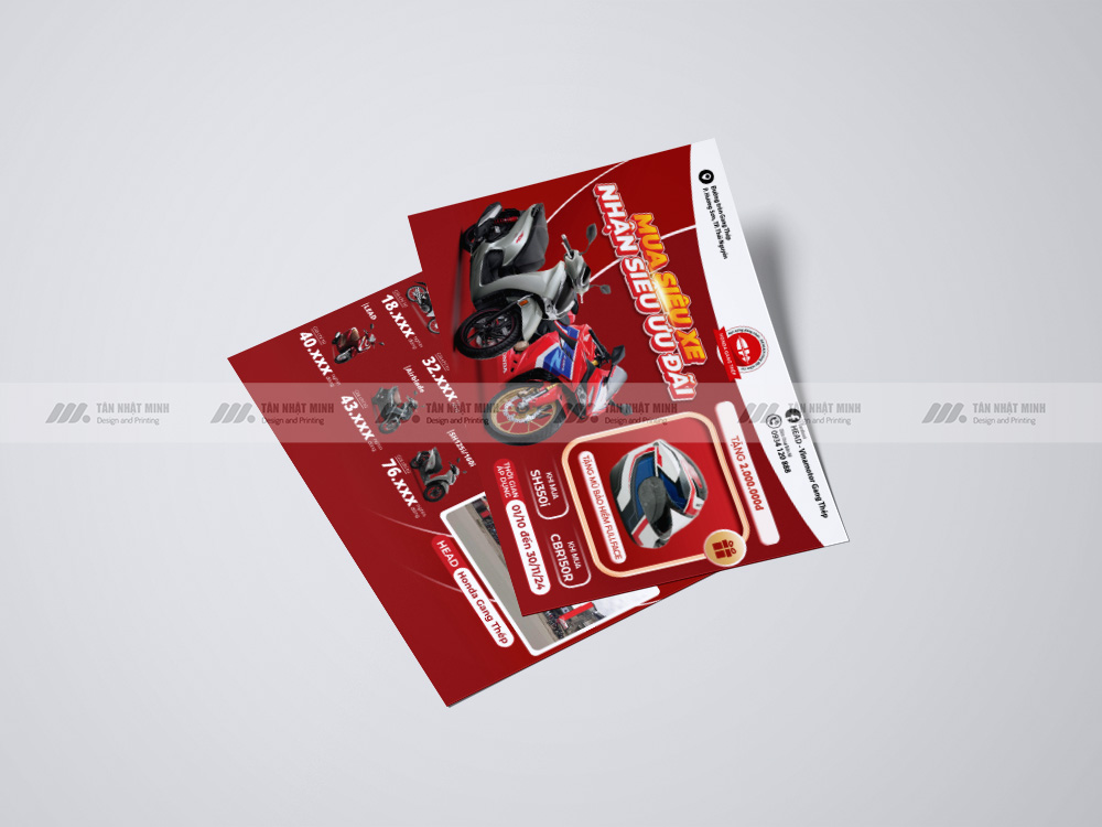 Mẫu tờ rơi quảng cáo xe máy đẹp