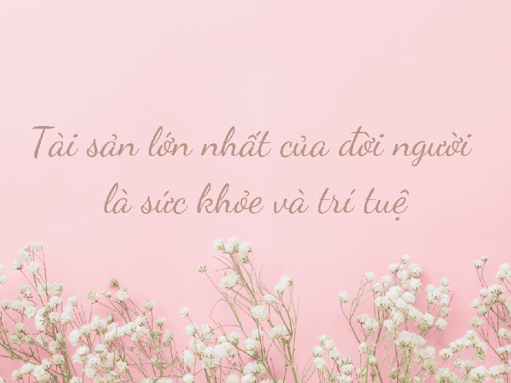 Tài sản lớn nhất của đời người là sức khỏe