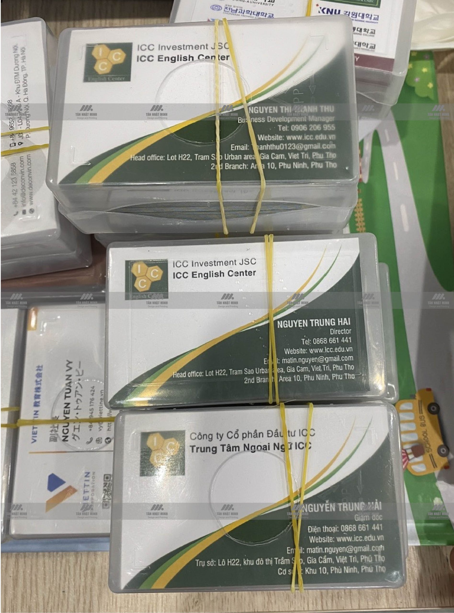 Hình ảnh in card visit thực tế tại Tân Nhật Minh