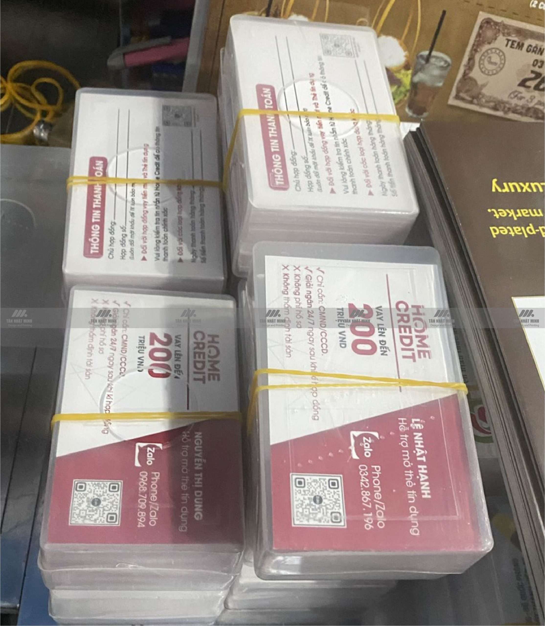 Hình ảnh in card visit thực tế tại Tân Nhật Minh