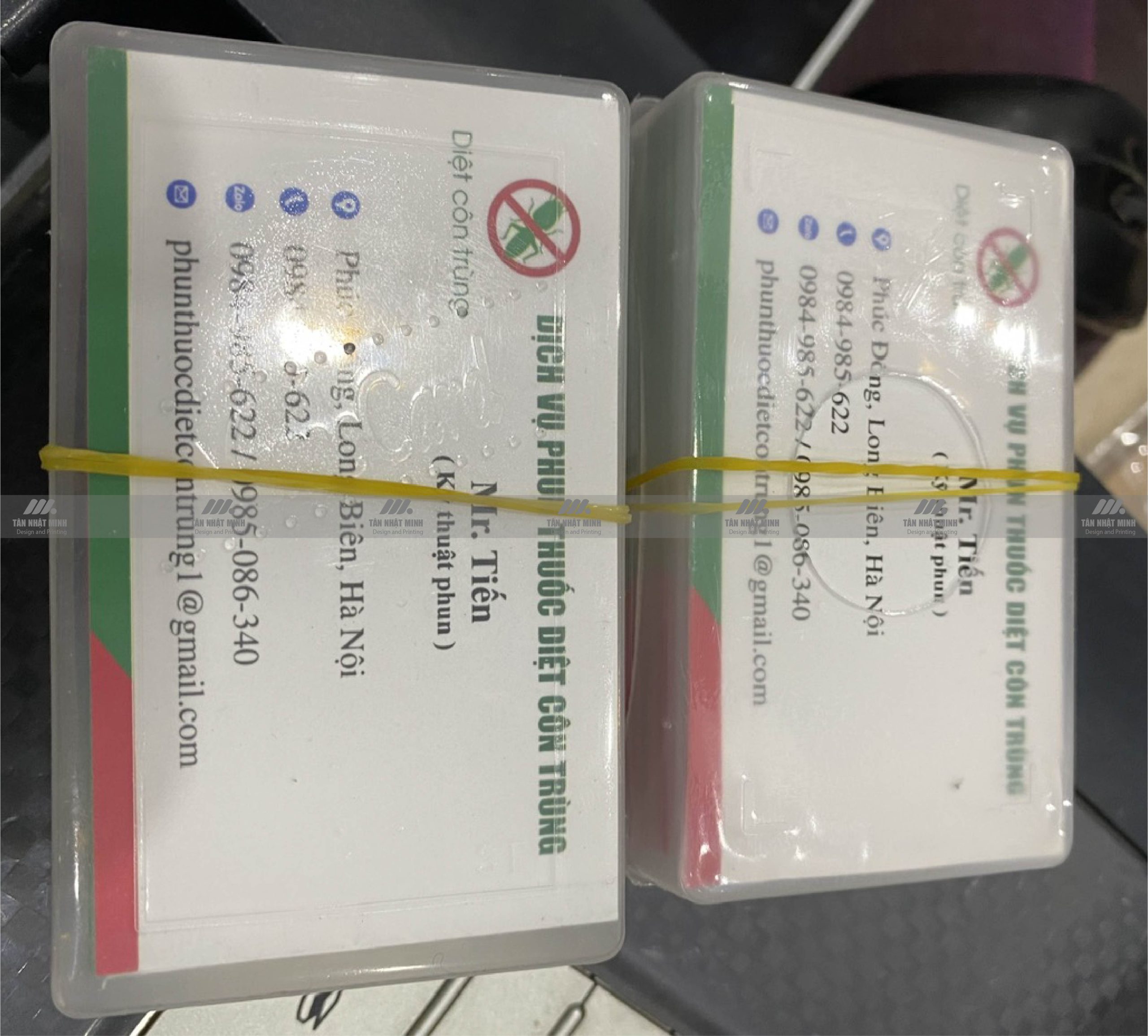 Hình ảnh in card visit thực tế tại Tân Nhật Minh