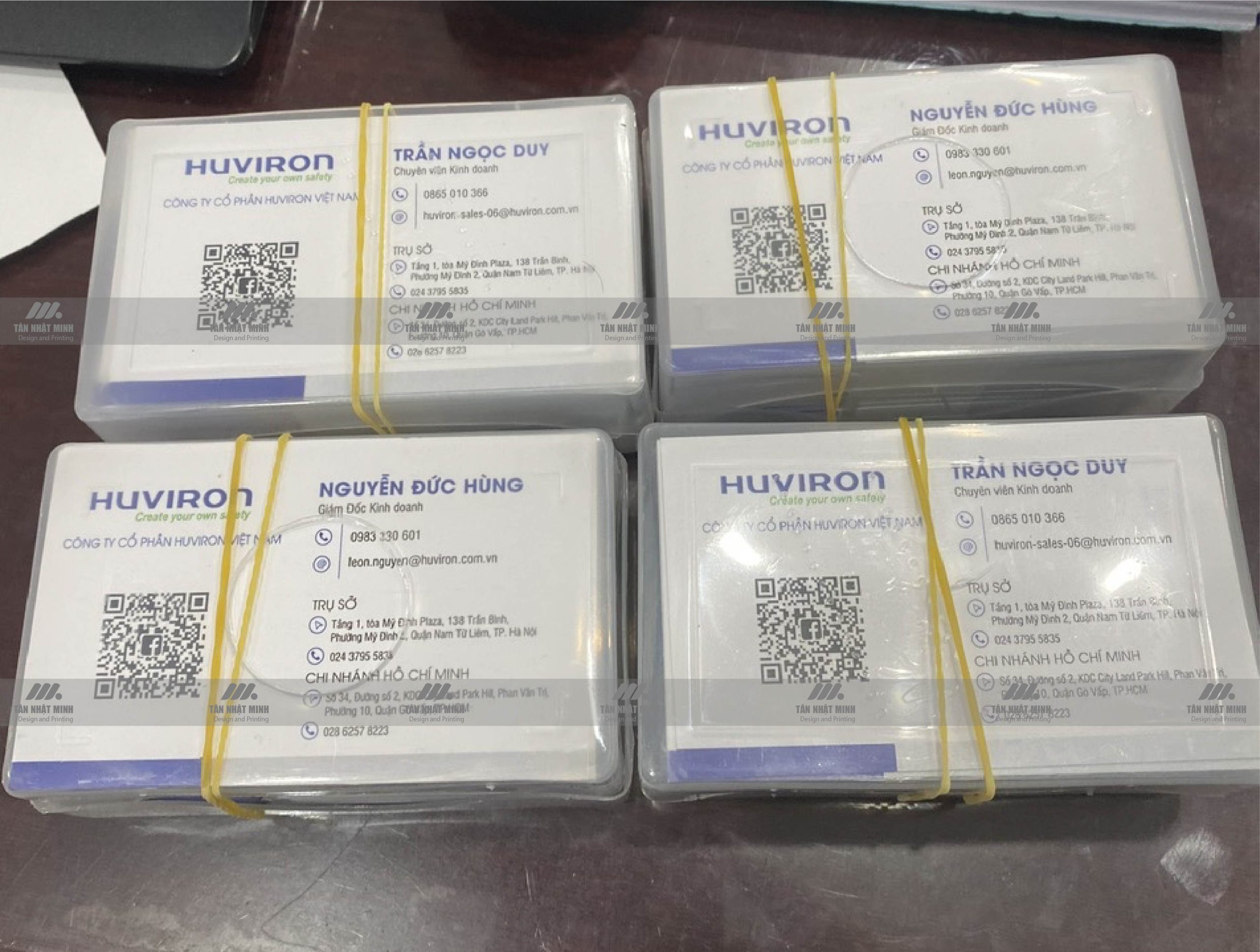 Hình ảnh in card visit thực tế tại Tân Nhật Minh