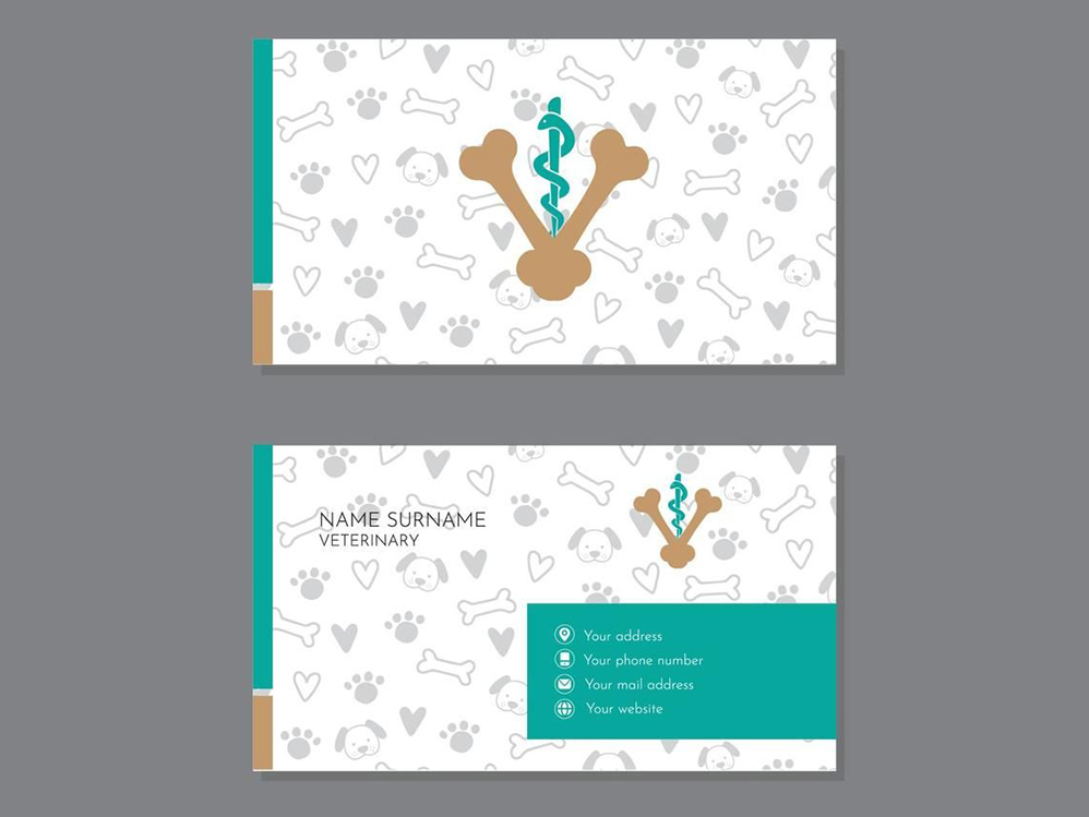 Mẫu card visit thú y ấn tượng