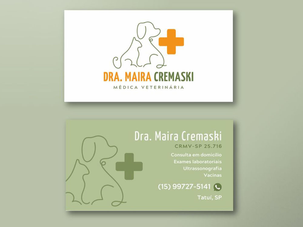 Mẫu card visit thú y ấn tượng