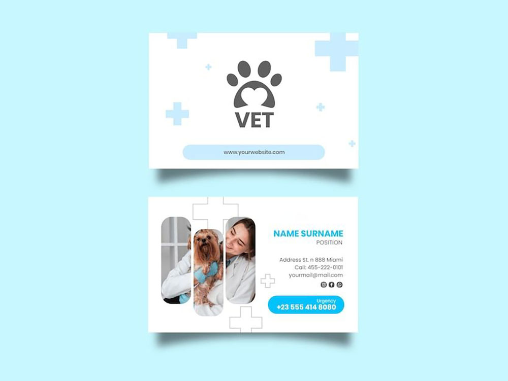 Thông tin cần có trên card visit thú y
