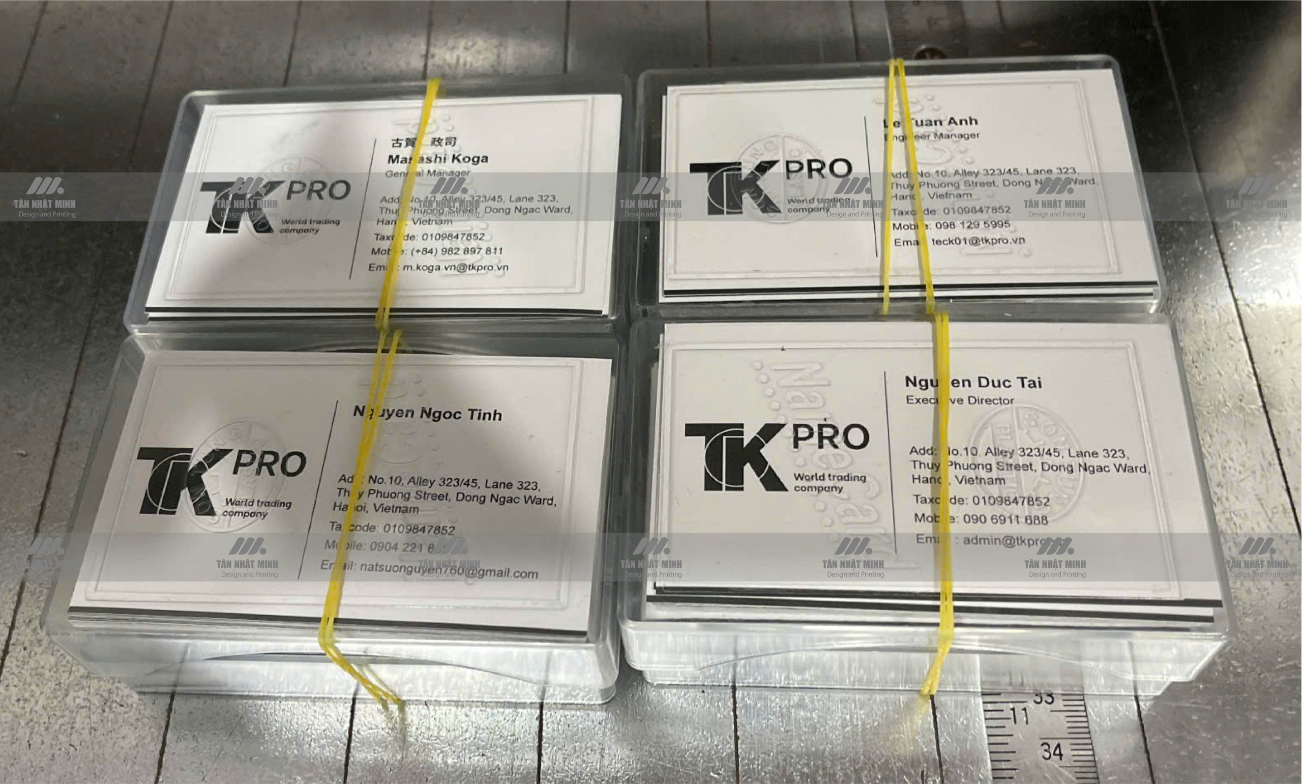 Hình ảnh in card visit thực tế tại Tân Nhật Minh 13