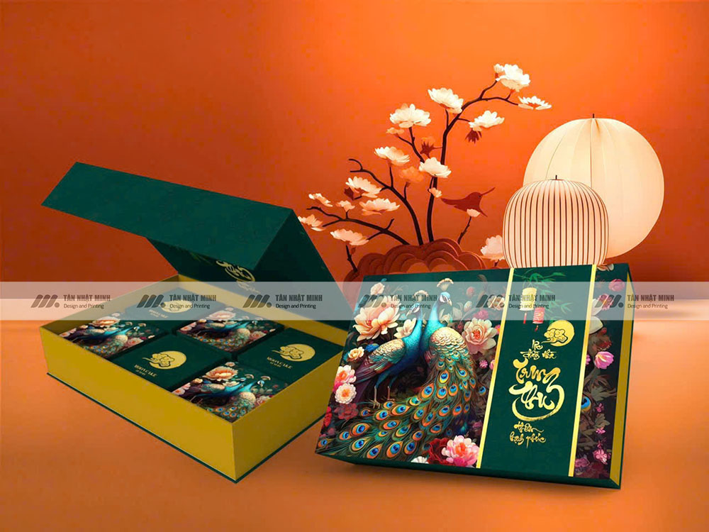 Hộp bánh trung thu phong cách truyền thống