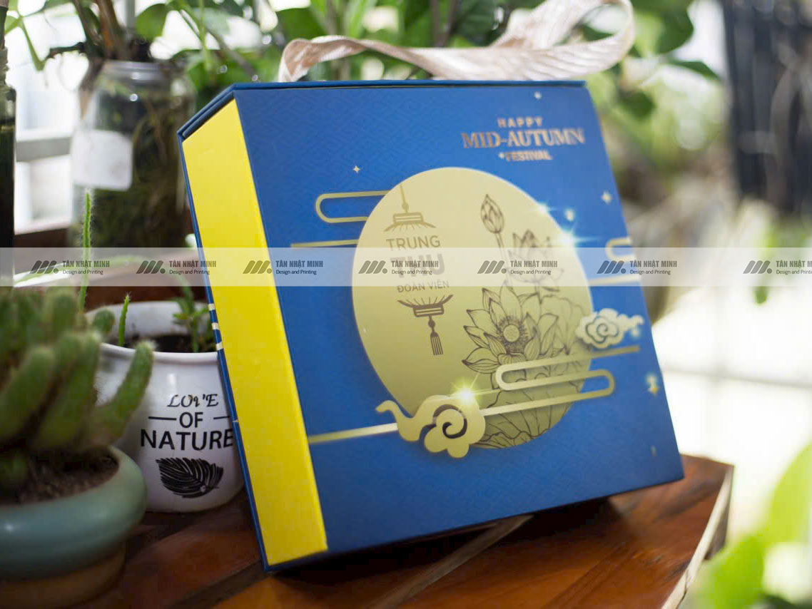 Mẫu hộp bánh trung thu phong cách sang trọng