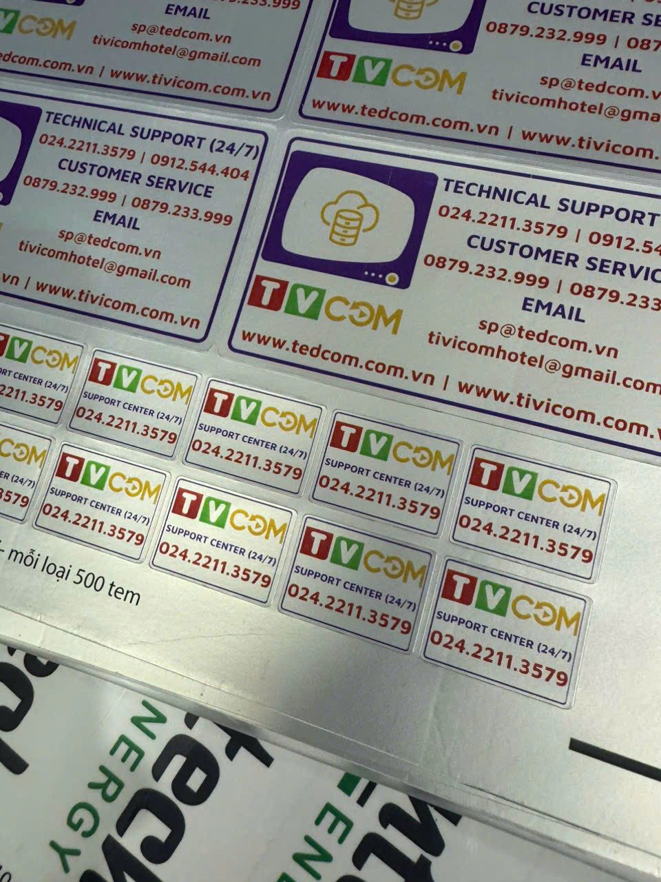 Báo giá in tem nhãn, decal thiếc