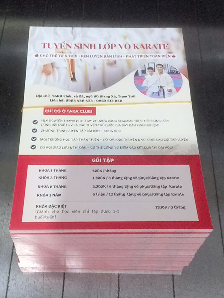 Một số mẫu tờ rơi in ấn thực tế tại Tân Nhật Minh