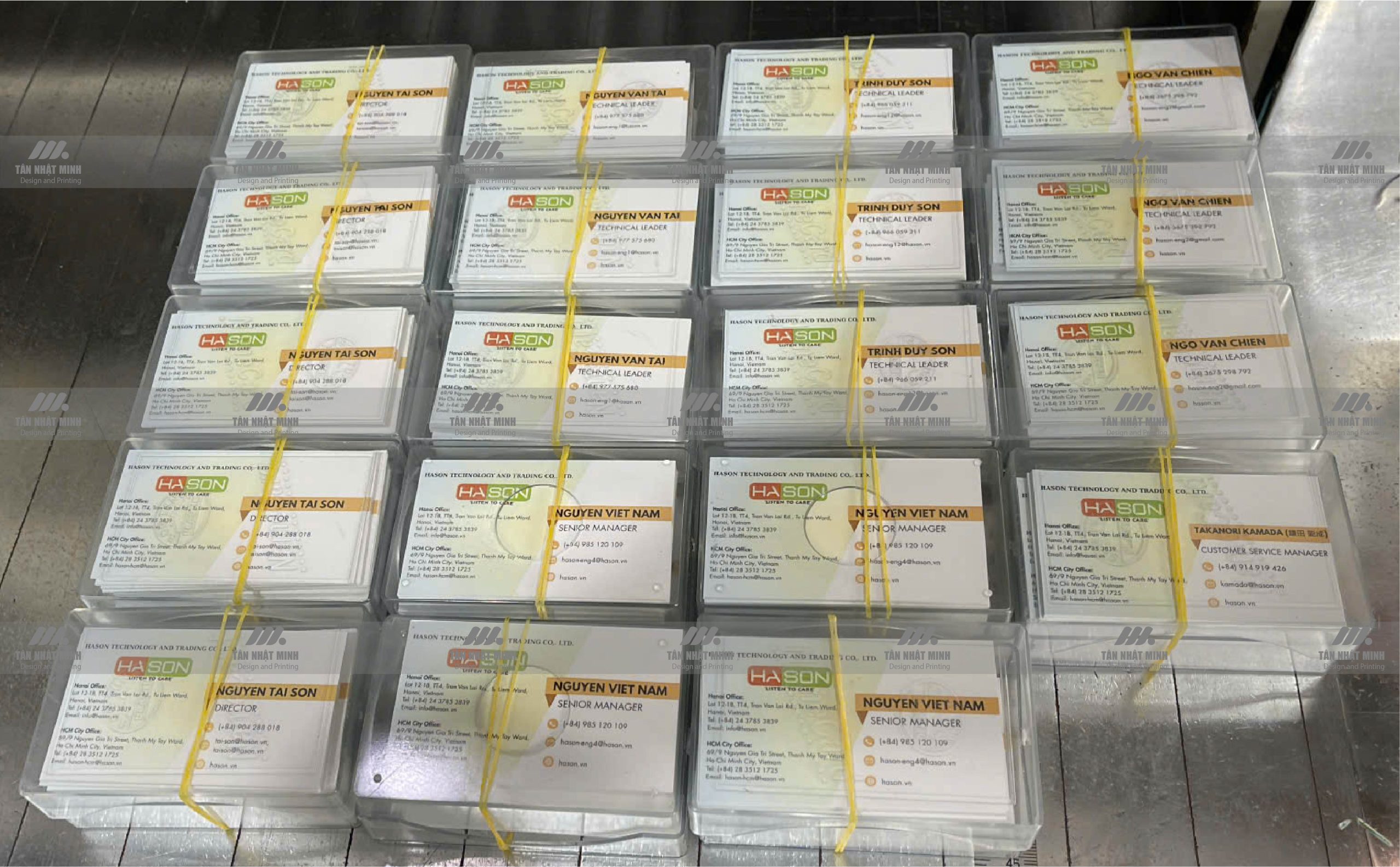 Hình ảnh in card visit thực tế tại Tân Nhật Minh