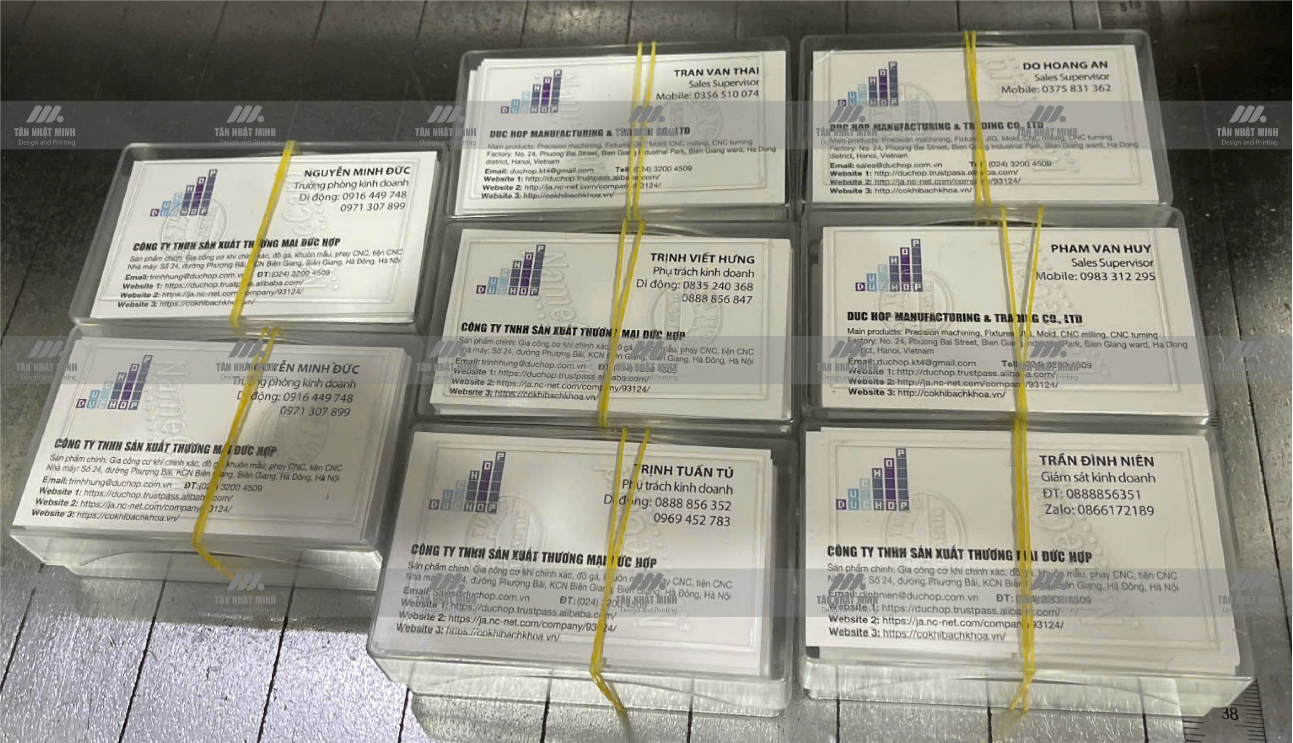 Hình ảnh in card visit thực tế tại Tân Nhật Minh