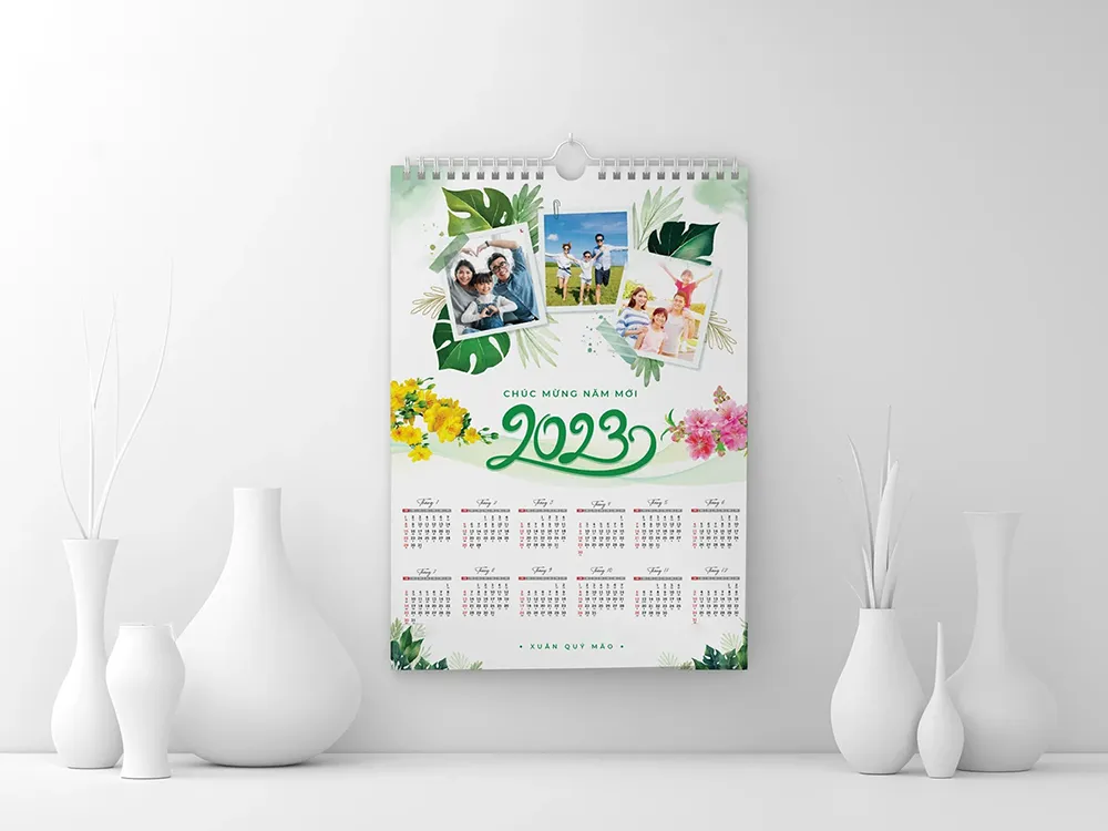 Lịch Tết kết hợp ảnh gia đình