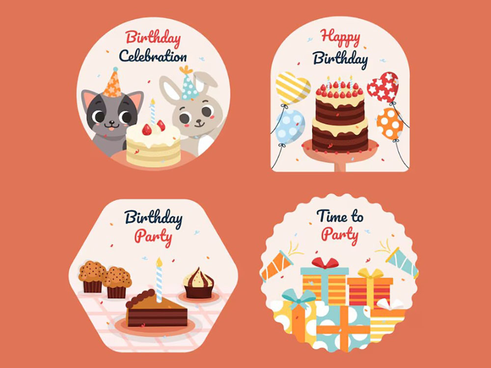 Sticker sinh nhật cho bé trai – bé gái