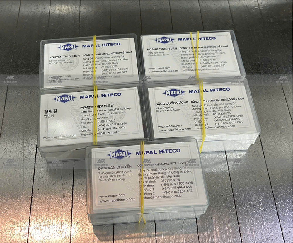 In card visit cho CÔNG TY TNHH MAPAL HITECO VIỆT NAM